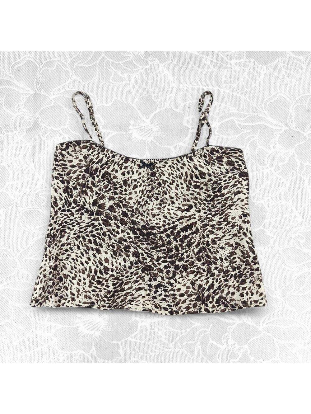 Blenca Animal Print Spaghetti Strap Camisole - XL